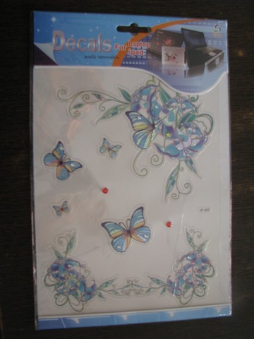 Tab n Laptop Sticker (Sky Blue Flower)